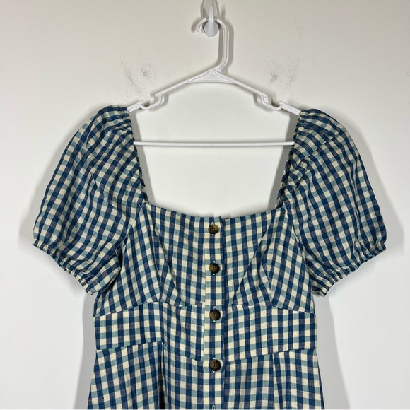 Boden Square Neck 100% Linen Midi Dress Size US 8 - Picture 5 of 11